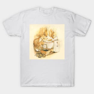 Rabbits and Milk Pudding by Beatrix Potter T-Shirt